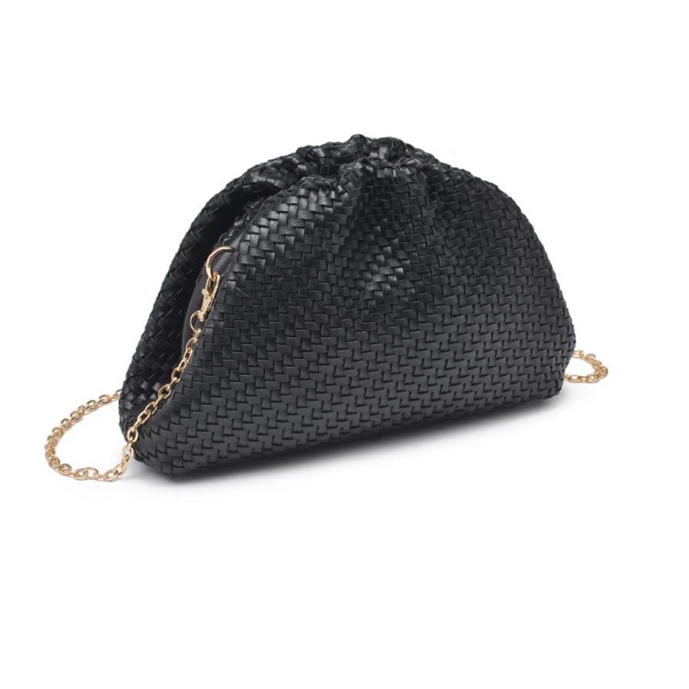 Moda Luxe Serena Black Crossbody / Clutch Woven